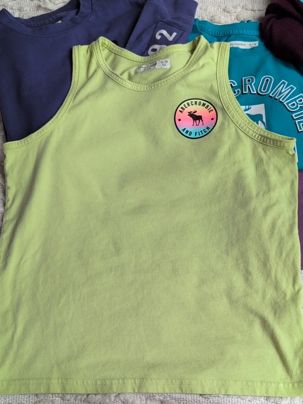 Abercrombie Kids 13/14 Large Kids Boys Tee Bundle Lot Long Sleeve Pullover